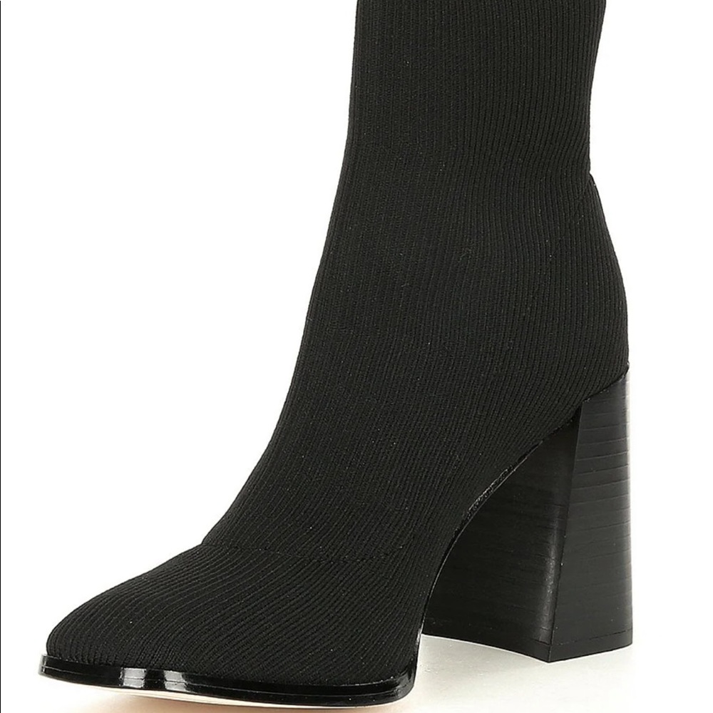 Deltan
Brooklyn Flyknit Stretch Block Heel Sock Booties